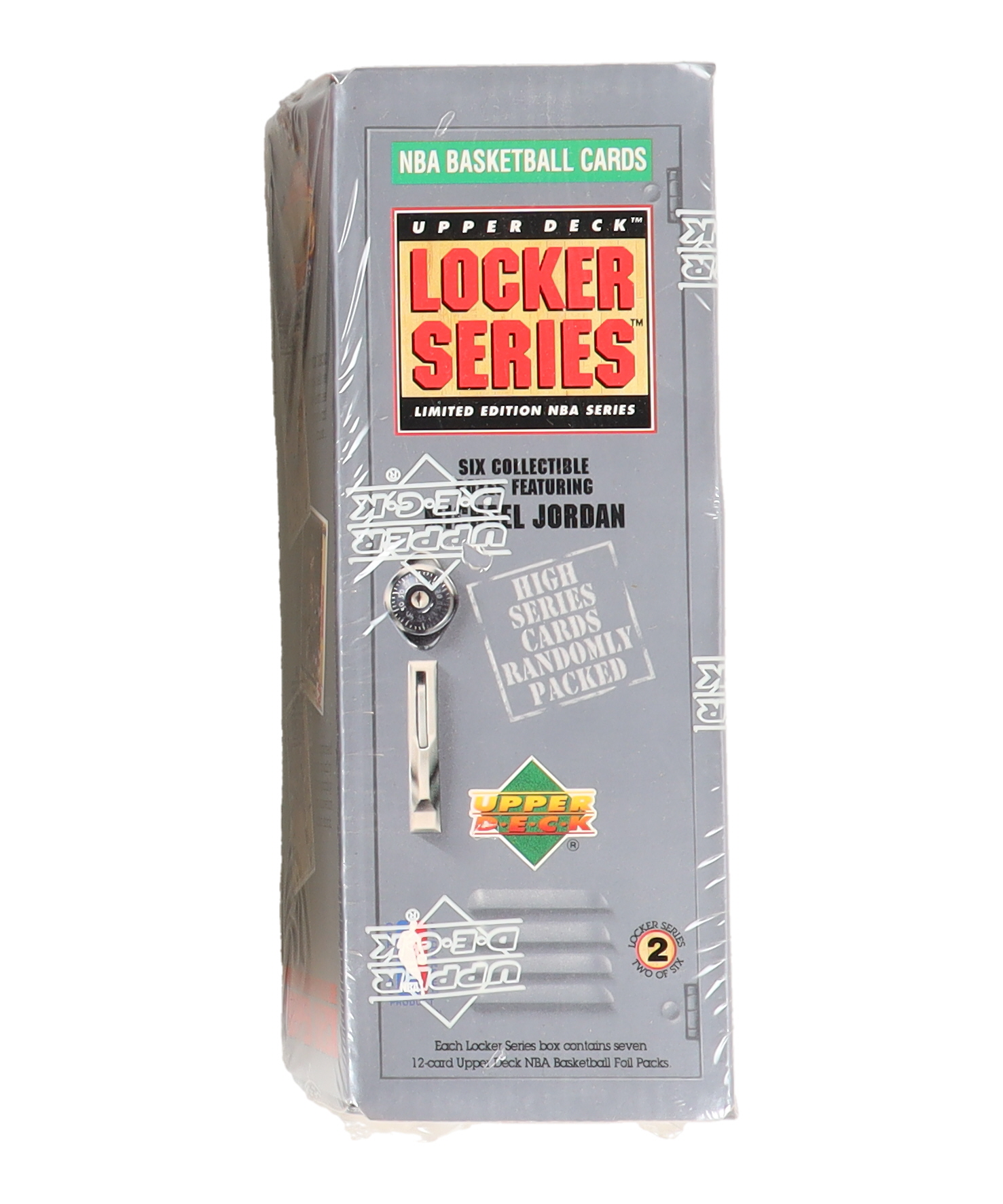 1991 Upper Deck NBA Michael Jordan Locker Series 2 Box with (7) Packs at PristineAuction.com 1991 Upper Deck NBA Michael Jordan Locker Series 2 Box with (7) Packs at PristineAuction.com
