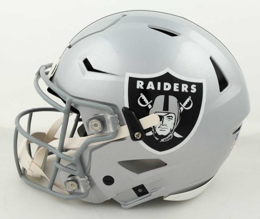 Josh Jacobs Signed Raiders Full-Size Authentic On-Field SpeedFlex Helmet (Radtke & Jacobs) at PristineAuction.com Josh Jacobs Signed Raiders Full-Size Authentic On-Field SpeedFlex Helmet (Radtke & Jacobs) at PristineAuction.com