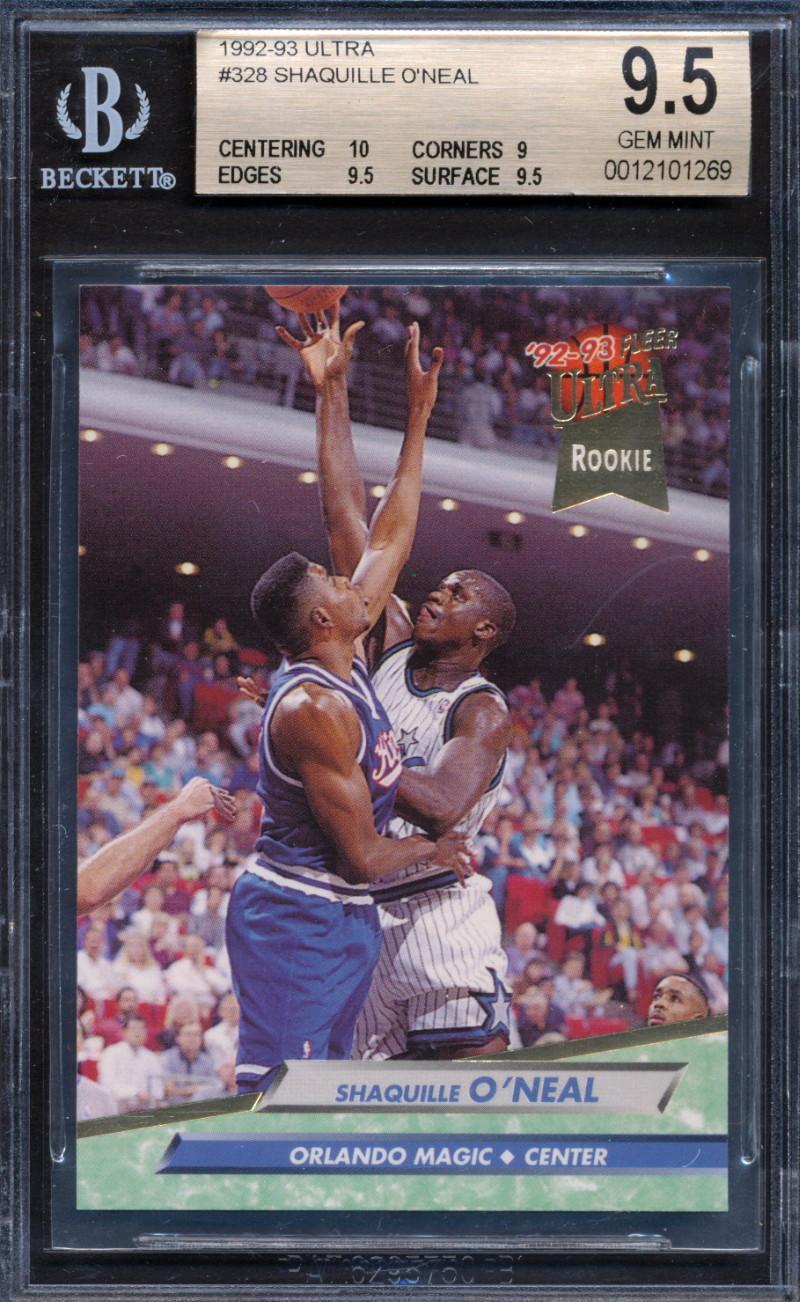 Shaquille O'Neal 1992-93 Ultra #328 RC (BGS 9.5) at PristineAuction.com Shaquille O'Neal 1992-93 Ultra #328 RC (BGS 9.5) at PristineAuction.com