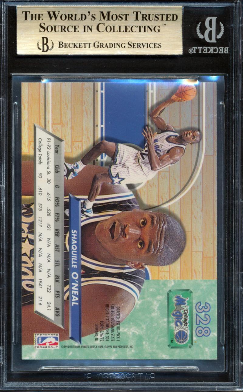 Shaquille O'Neal 1992-93 Ultra #328 RC (BGS 9.5) at PristineAuction.com Shaquille O'Neal 1992-93 Ultra #328 RC (BGS 9.5) at PristineAuction.com