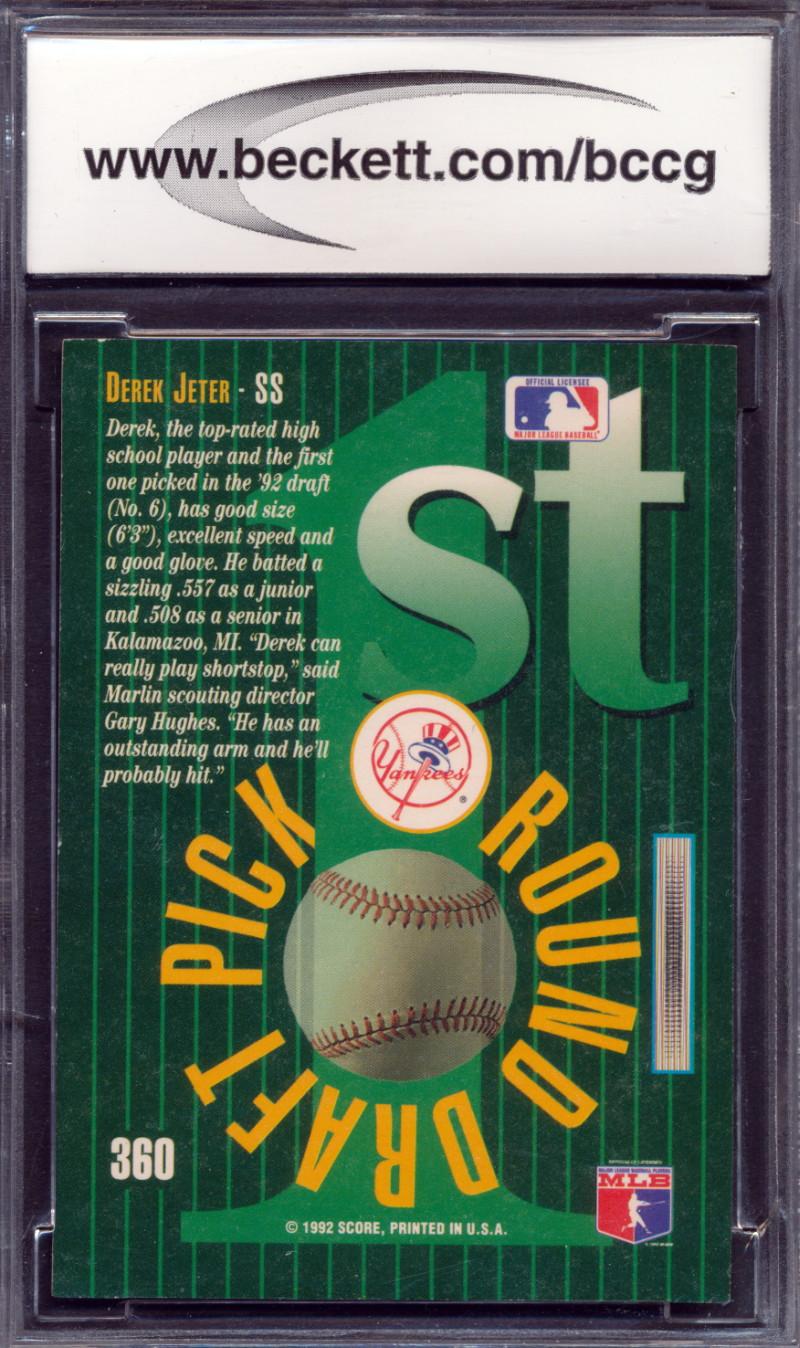 Derek Jeter 1993 Select #360 RC (BCCG 10) at PristineAuction.com Derek Jeter 1993 Select #360 RC (BCCG 10) at PristineAuction.com