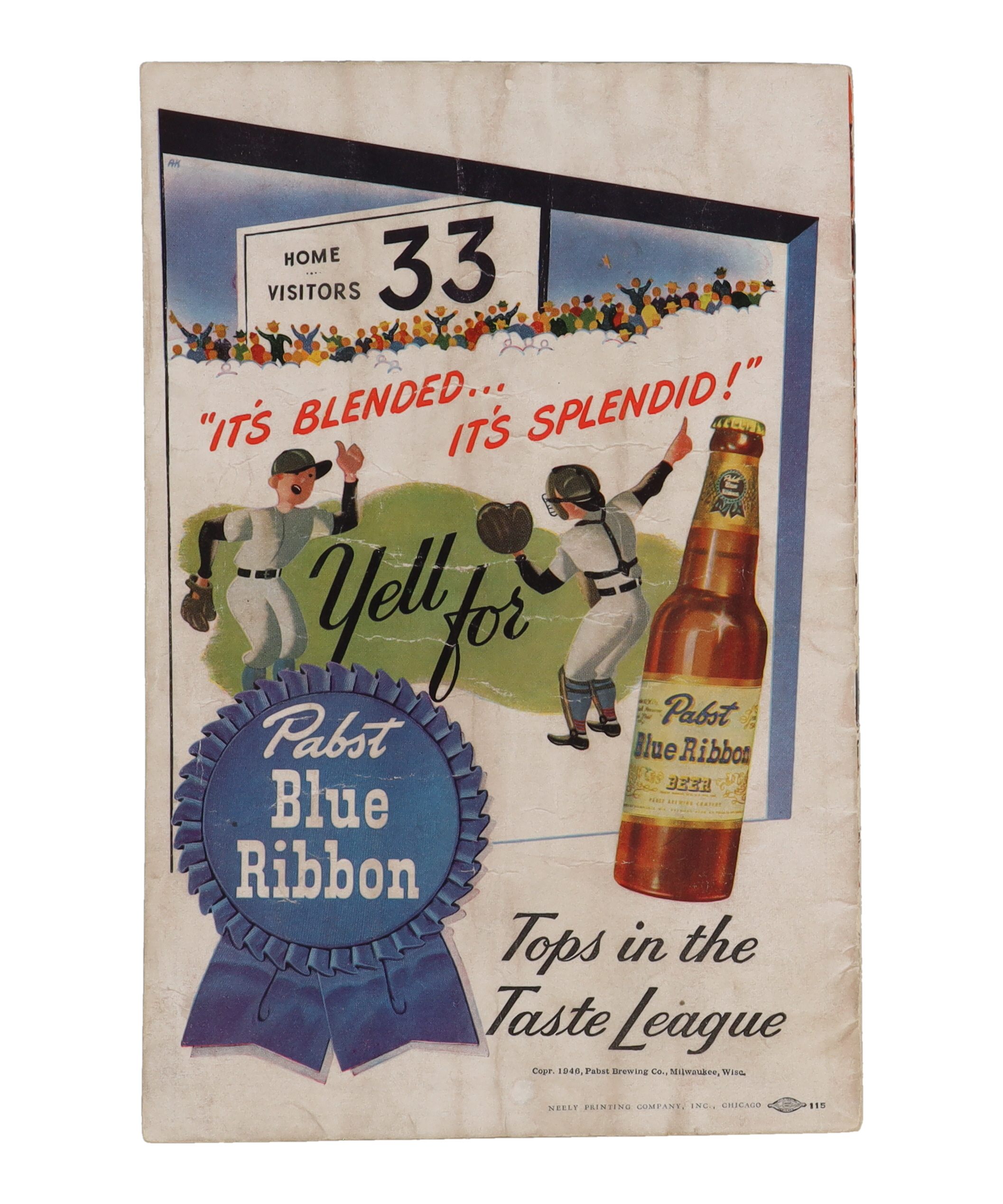1946 Cubs Wrigley Field On-Site Exclusive Unscored Scorecard at PristineAuction.com 1946 Cubs Wrigley Field On-Site Exclusive Unscored Scorecard at PristineAuction.com