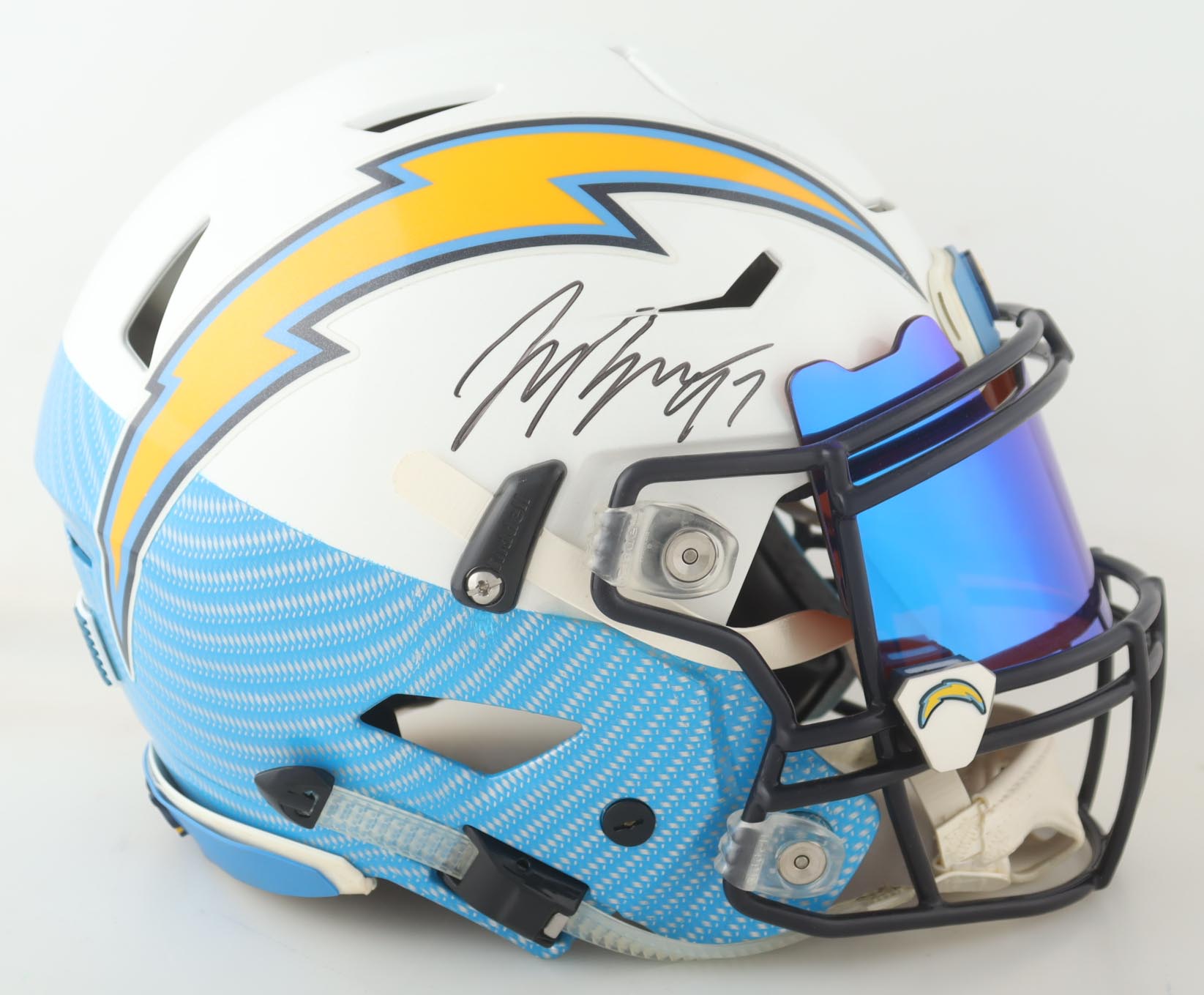 Joey Bosa Signed Chargers Full-Size Authentic On-Field SpeedFlex Helmet With Visor (Beckett) at PristineAuction.com Joey Bosa Signed Chargers Full-Size Authentic On-Field SpeedFlex Helmet With Visor (Beckett) at PristineAuction.com