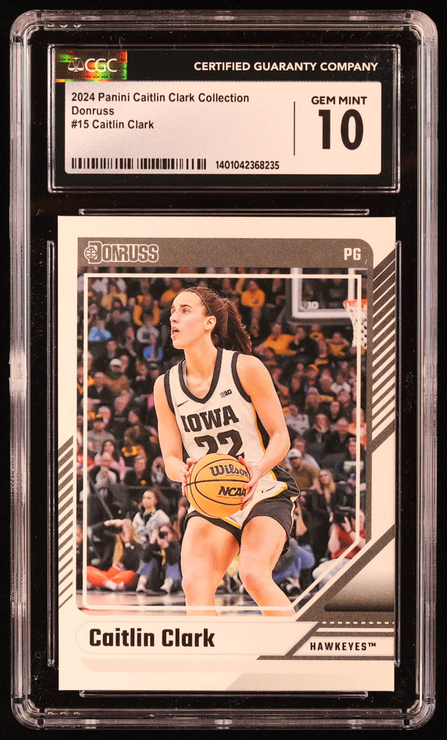 Caitlin Clark 2024 Panini Caitlin Clark Collection Donruss #15 RC (CGC 10) at PristineAuction.com Caitlin Clark 2024 Panini Caitlin Clark Collection Donruss #15 RC (CGC 10) at PristineAuction.com