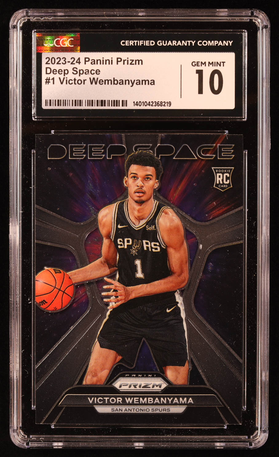 Victor Wembanyama 2023-24 Panini Prizm Deep Space #1 RC (CGC 10) at PristineAuction.com Victor Wembanyama 2023-24 Panini Prizm Deep Space #1 RC (CGC 10) at PristineAuction.com