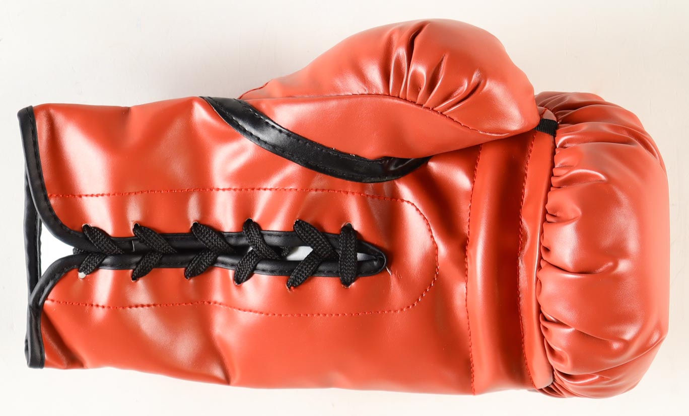 Mike Tyson Signed Everlast Boxing Glove with Photoback Display Case & Wrist Wrap (Tyson) at PristineAuction.com Mike Tyson Signed Everlast Boxing Glove with Photoback Display Case & Wrist Wrap (Tyson) at PristineAuction.com