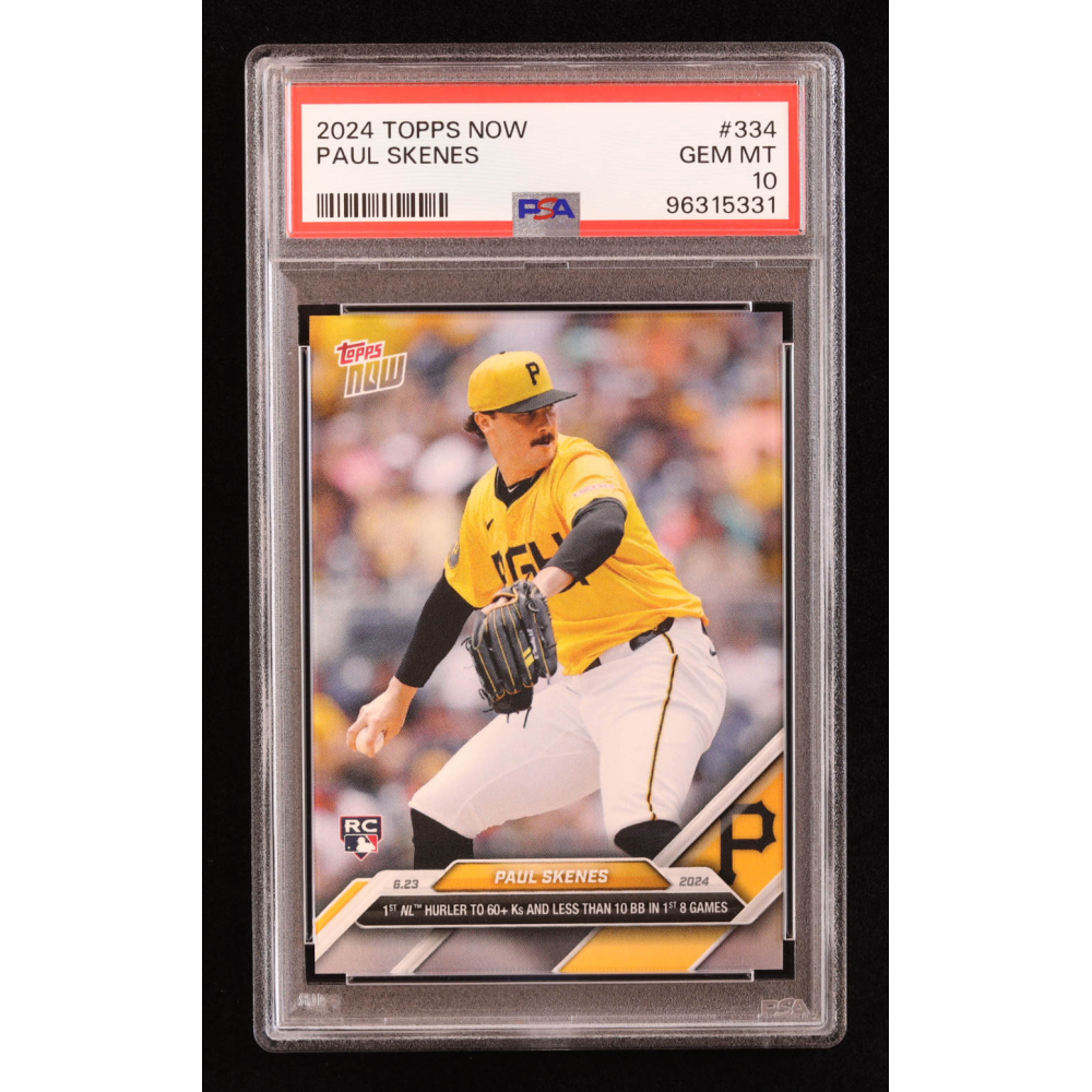 Paul Skenes 2024 Topps Now #334 RC (PSA 10) at PristineAuction.com