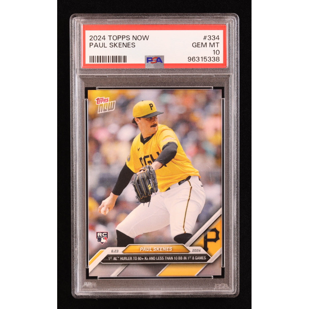Paul Skenes 2024 Topps Now #334 RC (PSA 10) at PristineAuction.com