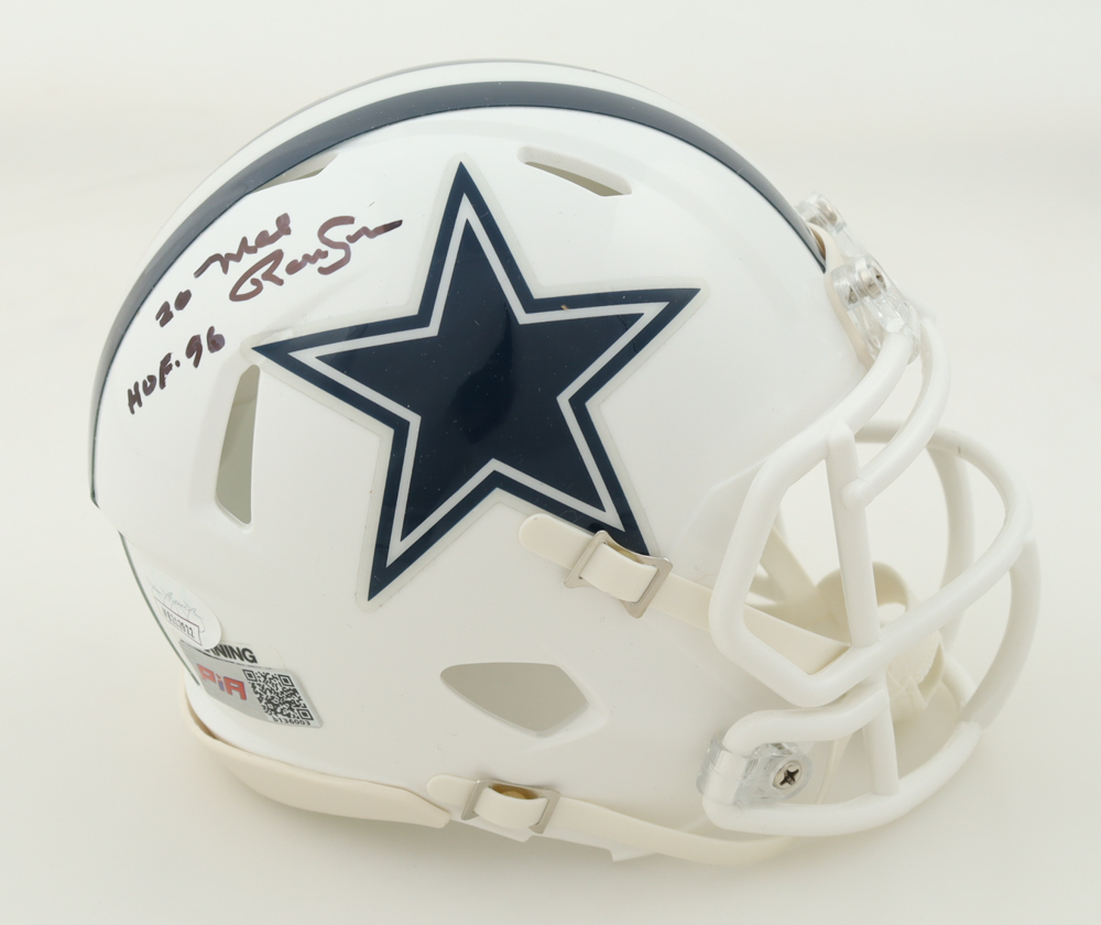 Mel Renfro Signed Cowboys Speed Mini Helmet Inscribed "HOF '96" (JSA & PIA) at PristineAuction.com Mel Renfro Signed Cowboys Speed Mini Helmet Inscribed "HOF '96" (JSA & PIA) at PristineAuction.com