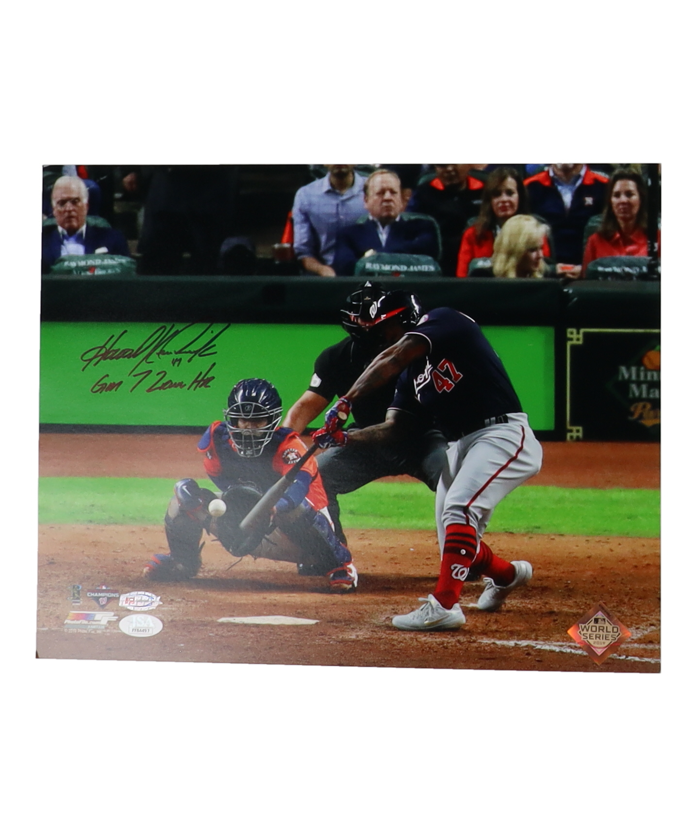 Howie Kendrick Signed Nationals 11x14 Photo Inscribed "Gm 7 2 Run HR" (JSA & USA SM) at PristineAuction.com Howie Kendrick Signed Nationals 11x14 Photo Inscribed "Gm 7 2 Run HR" (JSA & USA SM) at PristineAuction.com