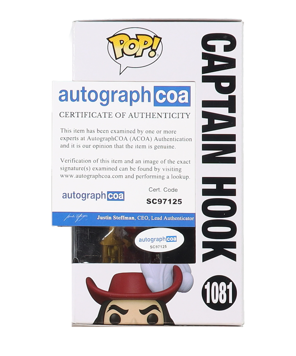 Dustin Hoffman Signed "Disney Villains" #1081 Captain Hook Funko Pop! Vinyl Figure (AutographCOA) at PristineAuction.com Dustin Hoffman Signed "Disney Villains" #1081 Captain Hook Funko Pop! Vinyl Figure (AutographCOA) at PristineAuction.com