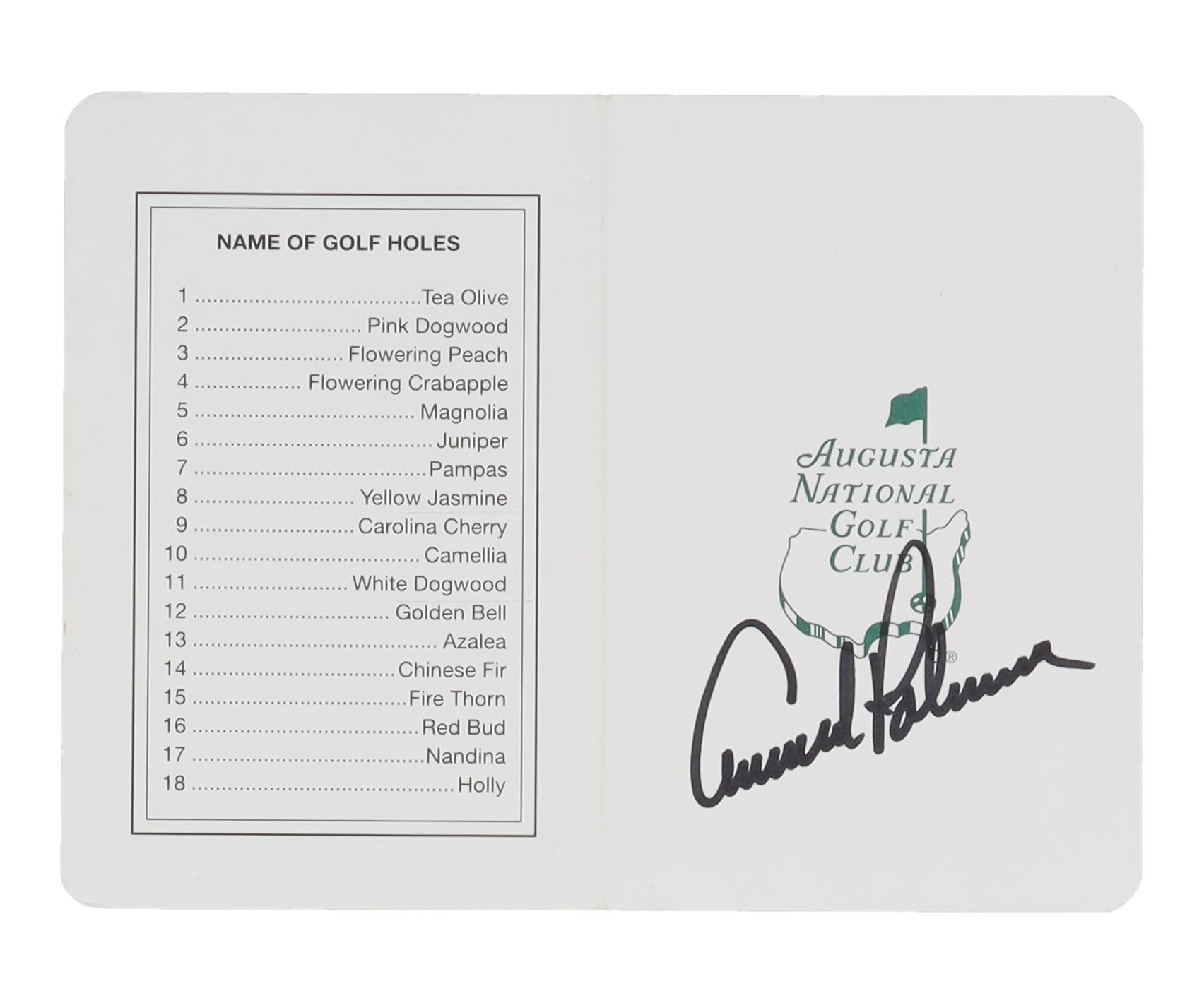 Arnold Palmer Signed Augusta National Golf Club Scorecard (JSA) at PristineAuction.com Arnold Palmer Signed Augusta National Golf Club Scorecard (JSA) at PristineAuction.com
