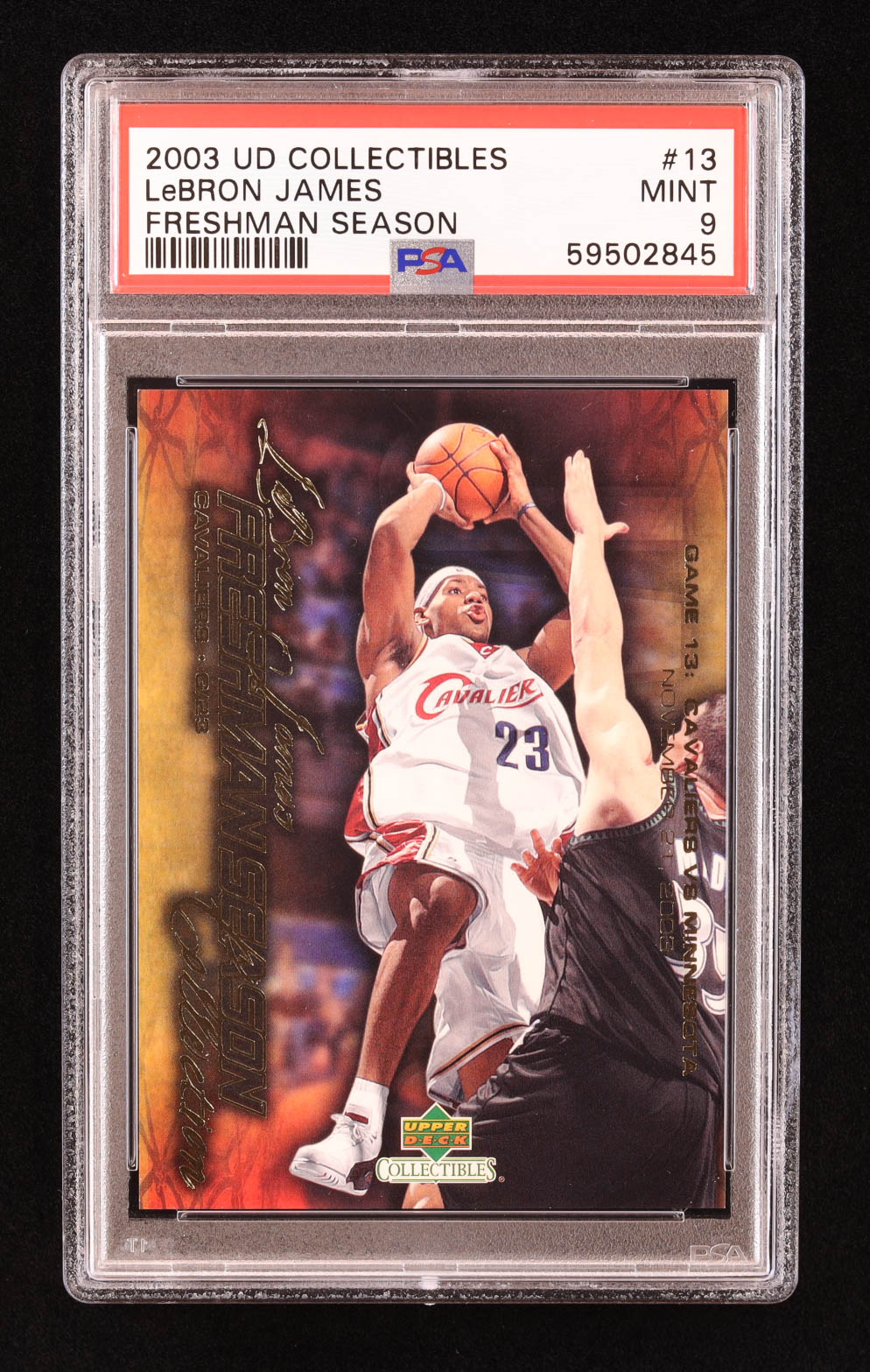 LeBron James 2004 Upper Deck LeBron James Freshman Season #13 (PSA 9) at PristineAuction.com LeBron James 2004 Upper Deck LeBron James Freshman Season #13 (PSA 9) at PristineAuction.com