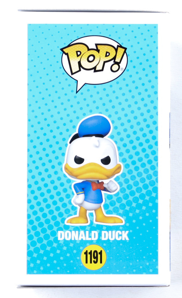 Daniel Ross Signed "Mickey And Friends" #1191 Donald Duck Funko Pop! Vinyl Figure Inscribed "Donald Duck" & "Oh Boy Oh Boy!" (JSA) at PristineAuction.com Daniel Ross Signed "Mickey And Friends" #1191 Donald Duck Funko Pop! Vinyl Figure Inscribed "Donald Duck" & "Oh Boy Oh Boy!" (JSA) at PristineAuction.com