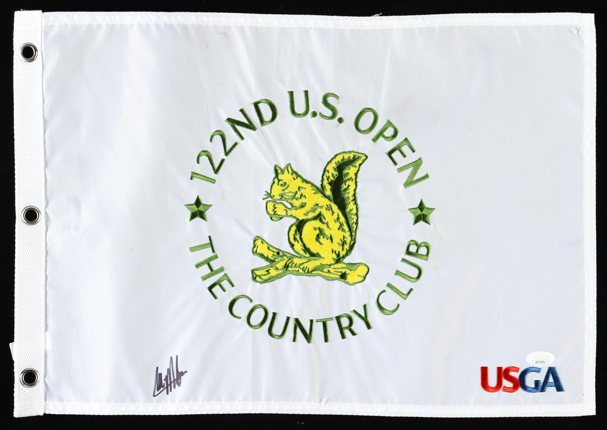 Collin Morikawa Signed 2022 U.S. Open Golf Pin Flag (Beckett) at PristineAuction.com Collin Morikawa Signed 2022 U.S. Open Golf Pin Flag (Beckett) at PristineAuction.com