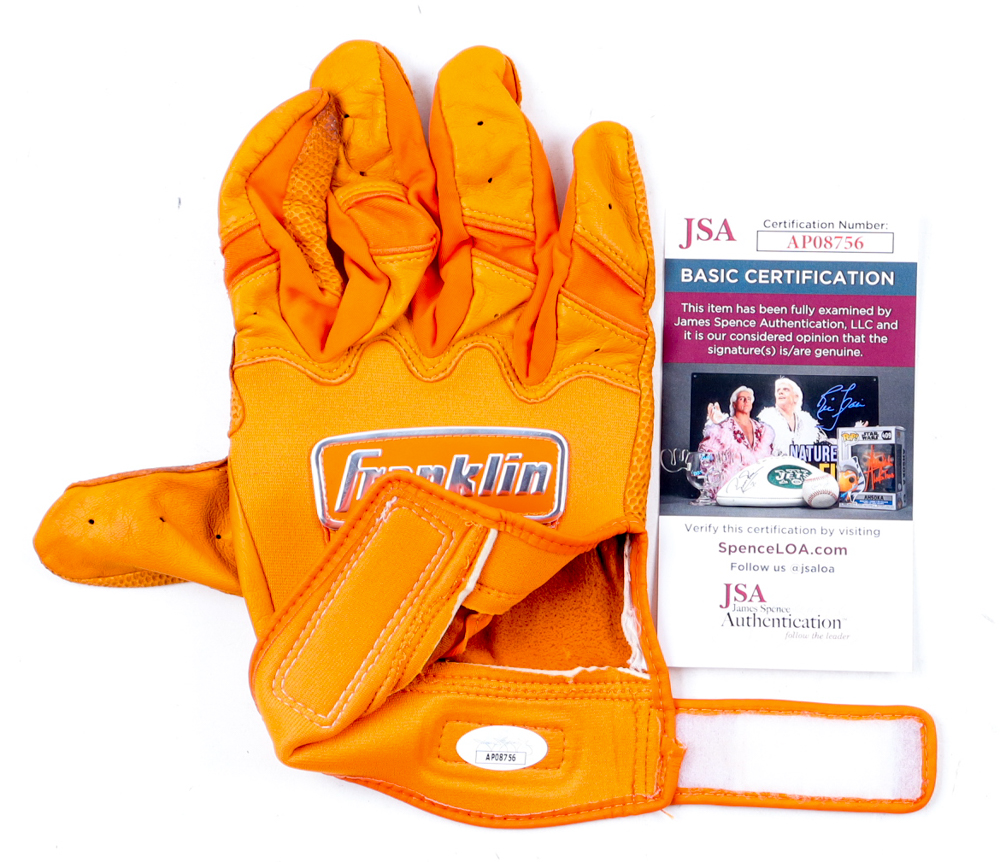 DJ Stewart Signed Game-Used Franklin Batting Glove Inscribed "Game Used" (JSA) at PristineAuction.com DJ Stewart Signed Game-Used Franklin Batting Glove Inscribed "Game Used" (JSA) at PristineAuction.com