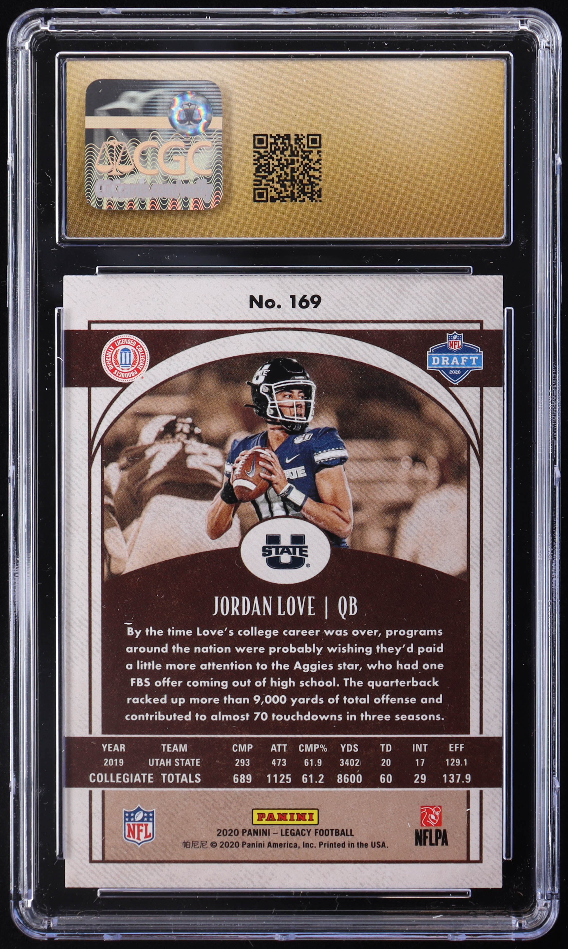 Jordan Love 2020 Panini Legacy #169 RC (CGC 10 | Pristine Black Label) at PristineAuction.com Jordan Love 2020 Panini Legacy #169 RC (CGC 10 | Pristine Black Label) at PristineAuction.com