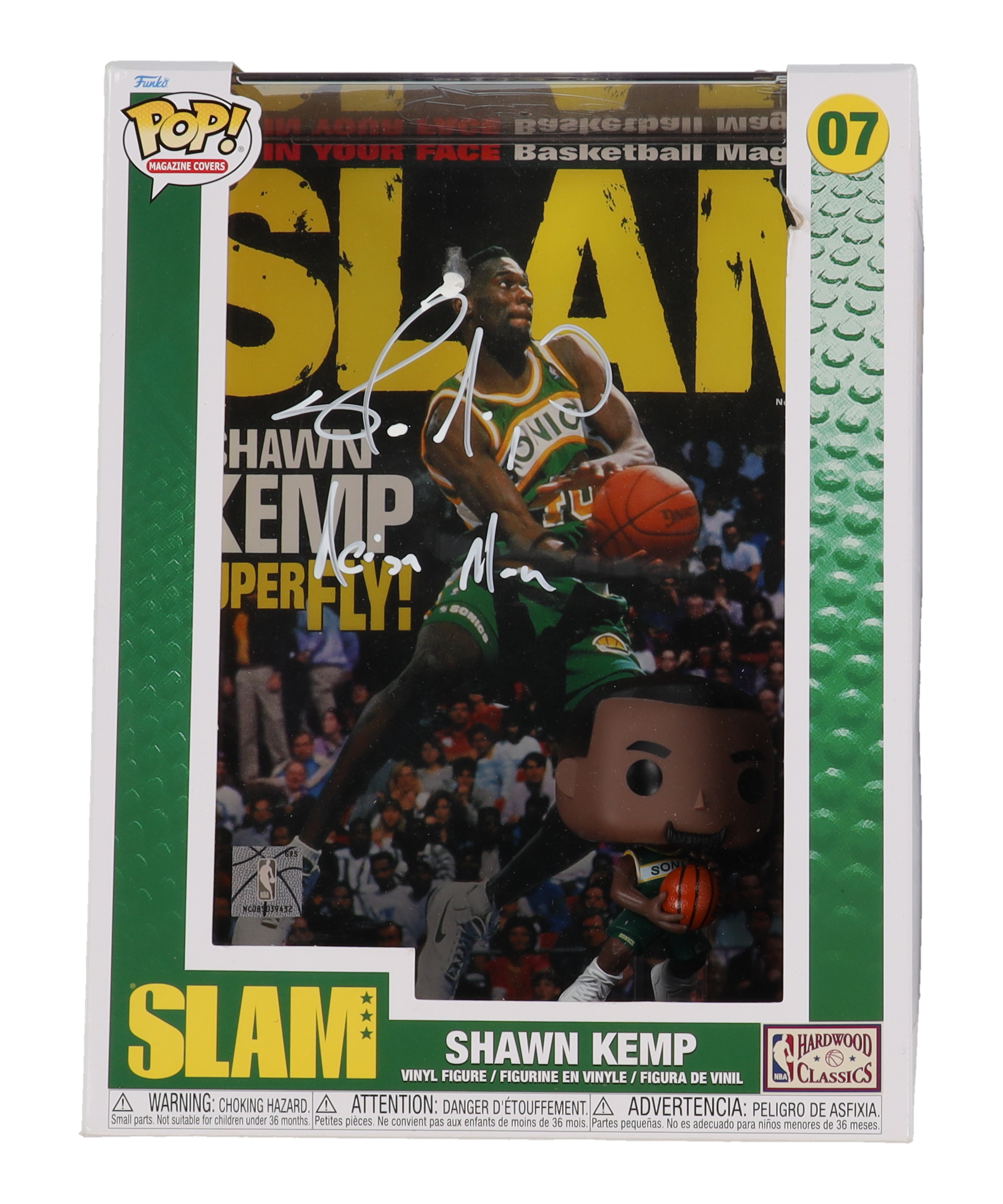 Shawn Kemp Signed "SLAM" #07 Shawn Kemp Funko Pop! Magazine Cover Vinyl Figure Inscribed "Reign Man" (PSA) at PristineAuction.com Shawn Kemp Signed "SLAM" #07 Shawn Kemp Funko Pop! Magazine Cover Vinyl Figure Inscribed "Reign Man" (PSA) at PristineAuction.com