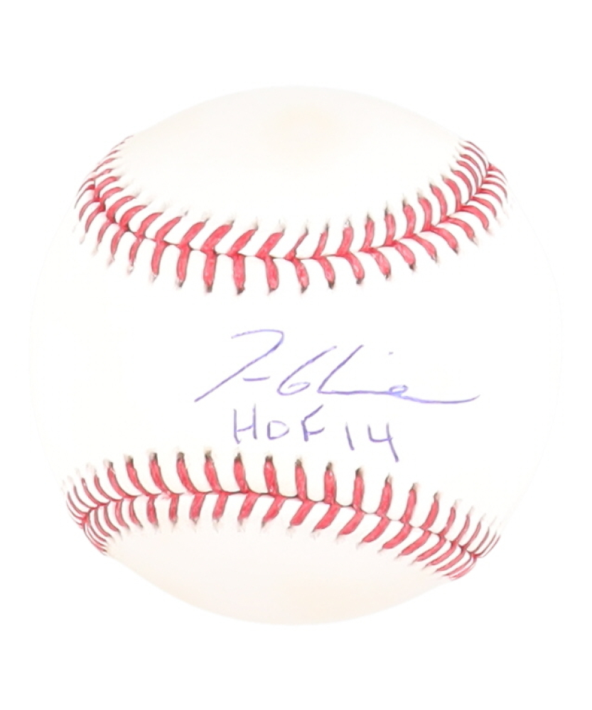Tom Glavine Signed OML Baseball Inscribed "HOF 14" (JSA) Pristine Auction