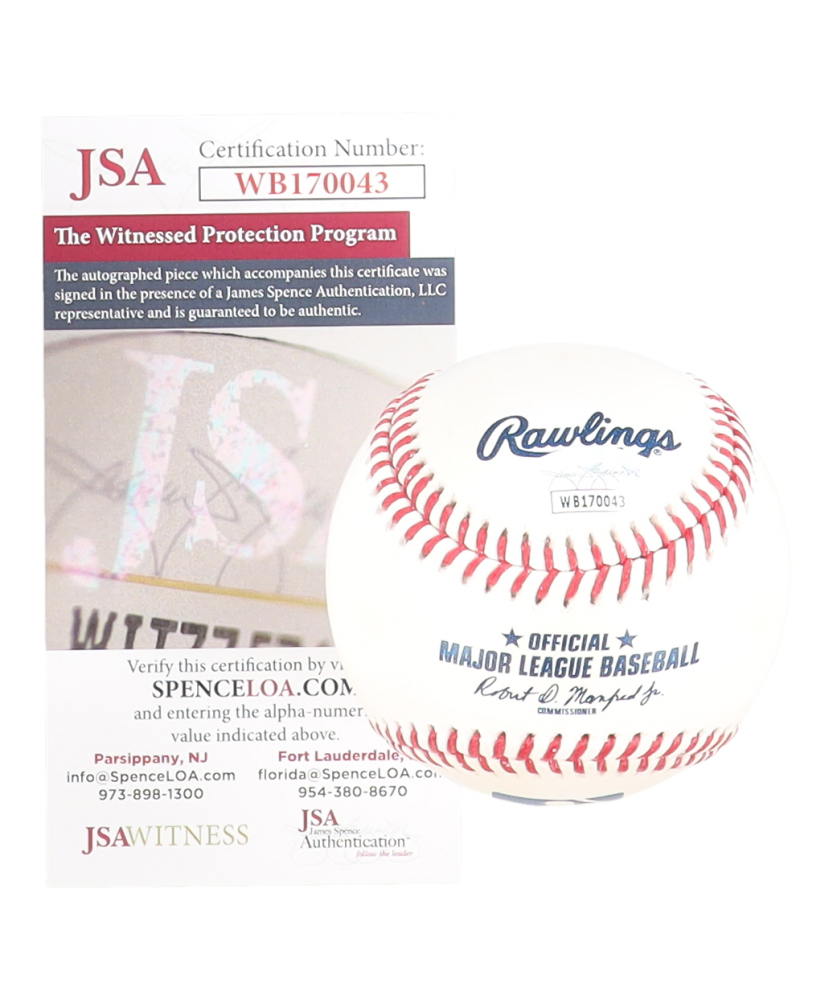 Tom Glavine Signed OML Baseball Inscribed "HOF 14" (JSA) Pristine Auction