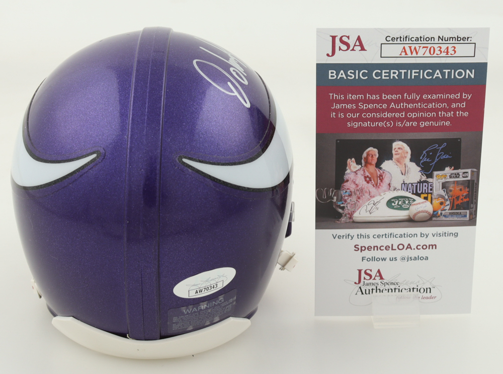 John Randle Signed Vikings Throwback Mini Helmet (JSA) Pristine Auction