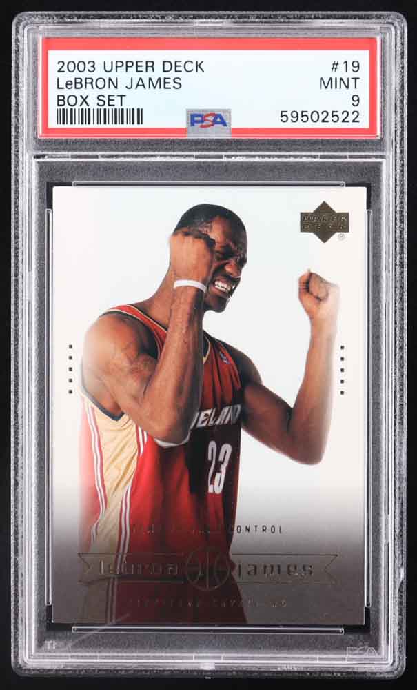 LeBron James 2003 Upper Deck LeBron James Box Set #19 RC / Time To Take Control (PSA 9) at PristineAuction.com LeBron James 2003 Upper Deck LeBron James Box Set #19 RC / Time To Take Control (PSA 9) at PristineAuction.com