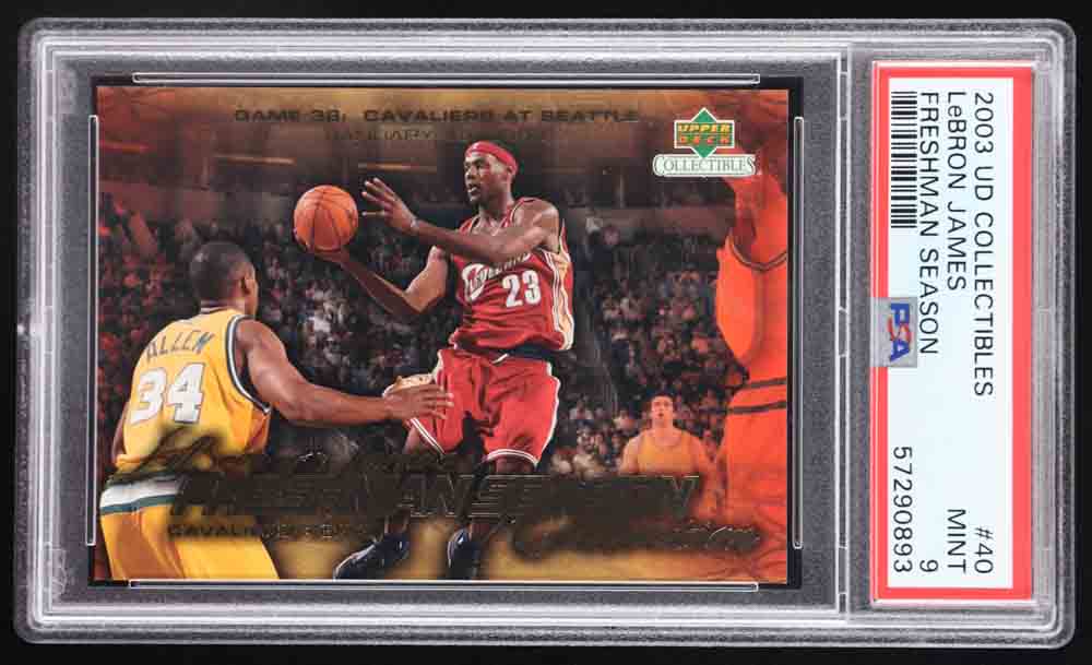 LeBron James 2004 Upper Deck LeBron James Freshman Season #40 (PSA 9) at PristineAuction.com LeBron James 2004 Upper Deck LeBron James Freshman Season #40 (PSA 9) at PristineAuction.com