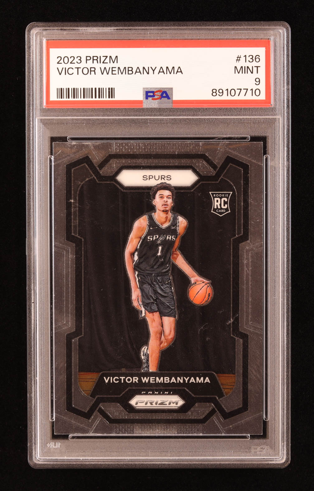 Victor Wembanyama 2023-24 Panini Prizm #136 RC (PSA 9) at PristineAuction.com Victor Wembanyama 2023-24 Panini Prizm #136 RC (PSA 9) at PristineAuction.com