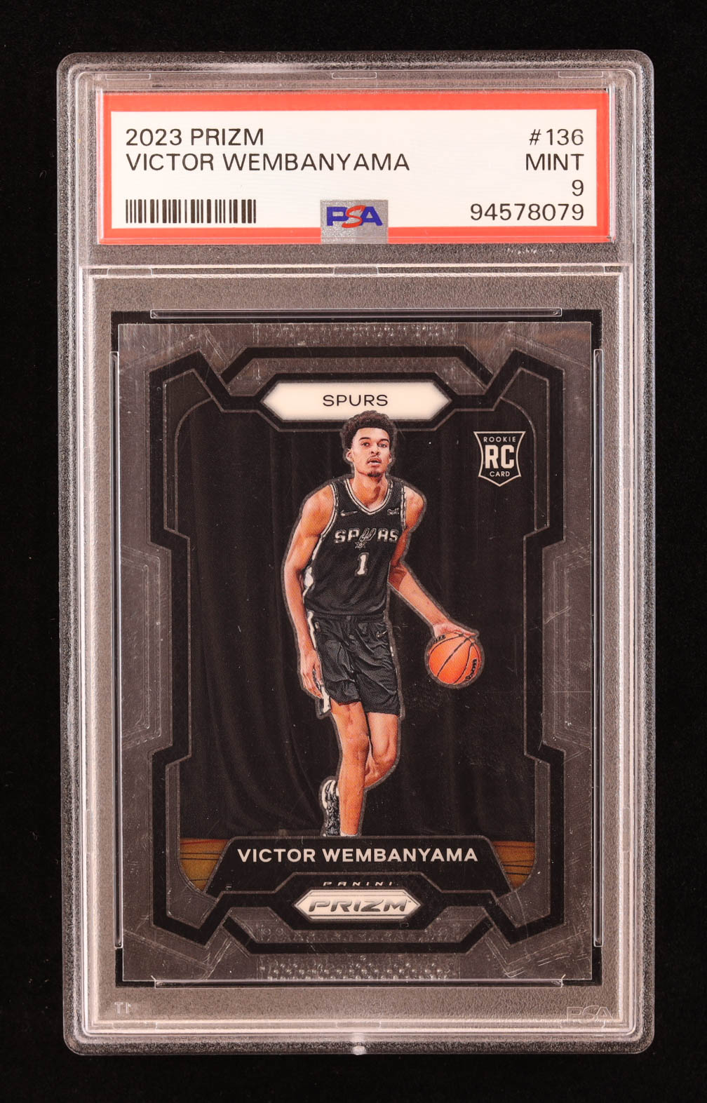 Victor Wembanyama 2023-24 Panini Prizm #136 RC (PSA 9) at PristineAuction.com Victor Wembanyama 2023-24 Panini Prizm #136 RC (PSA 9) at PristineAuction.com