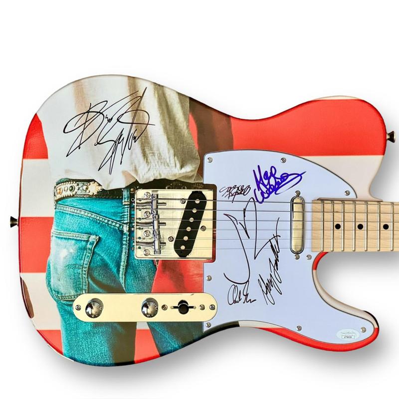 Bruce Springsteen & The E Street Custom "Born In the USA" Telecaster Style Guitar Band-Signed By (7) with Bruce Springsteen, Steven Van Zandt, Garry Tallent, Max Weinberg, (JSA LOA) at PristineAuction.com Bruce Springsteen & The E Street Custom "Born In the USA" Telecaster Style Guitar Band-Signed By (7) with Bruce Springsteen, Steven Van Zandt, Garry Tallent, Max Weinberg, (JSA LOA) at PristineAuction.com