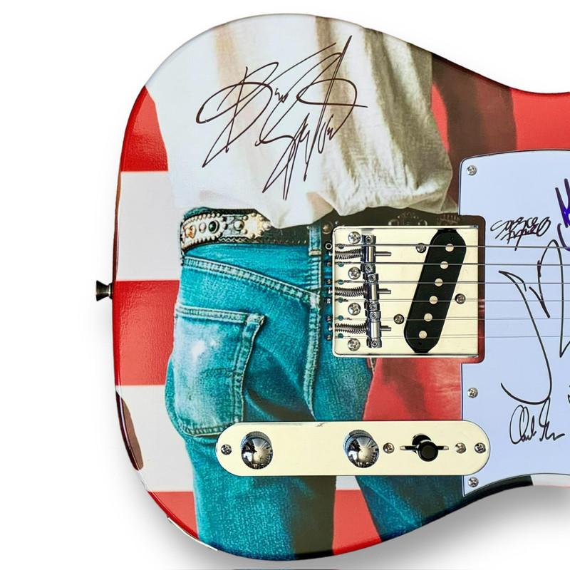 Bruce Springsteen & The E Street Custom "Born In the USA" Telecaster Style Guitar Band-Signed By (7) with Bruce Springsteen, Steven Van Zandt, Garry Tallent, Max Weinberg, (JSA LOA) at PristineAuction.com Bruce Springsteen & The E Street Custom "Born In the USA" Telecaster Style Guitar Band-Signed By (7) with Bruce Springsteen, Steven Van Zandt, Garry Tallent, Max Weinberg, (JSA LOA) at PristineAuction.com