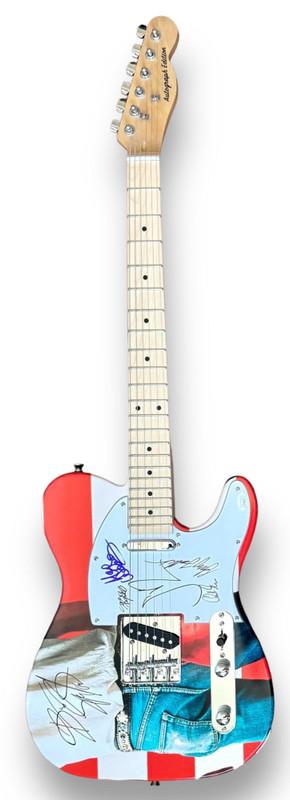 Bruce Springsteen & The E Street Custom "Born In the USA" Telecaster Style Guitar Band-Signed By (7) with Bruce Springsteen, Steven Van Zandt, Garry Tallent, Max Weinberg, (JSA LOA) at PristineAuction.com Bruce Springsteen & The E Street Custom "Born In the USA" Telecaster Style Guitar Band-Signed By (7) with Bruce Springsteen, Steven Van Zandt, Garry Tallent, Max Weinberg, (JSA LOA) at PristineAuction.com