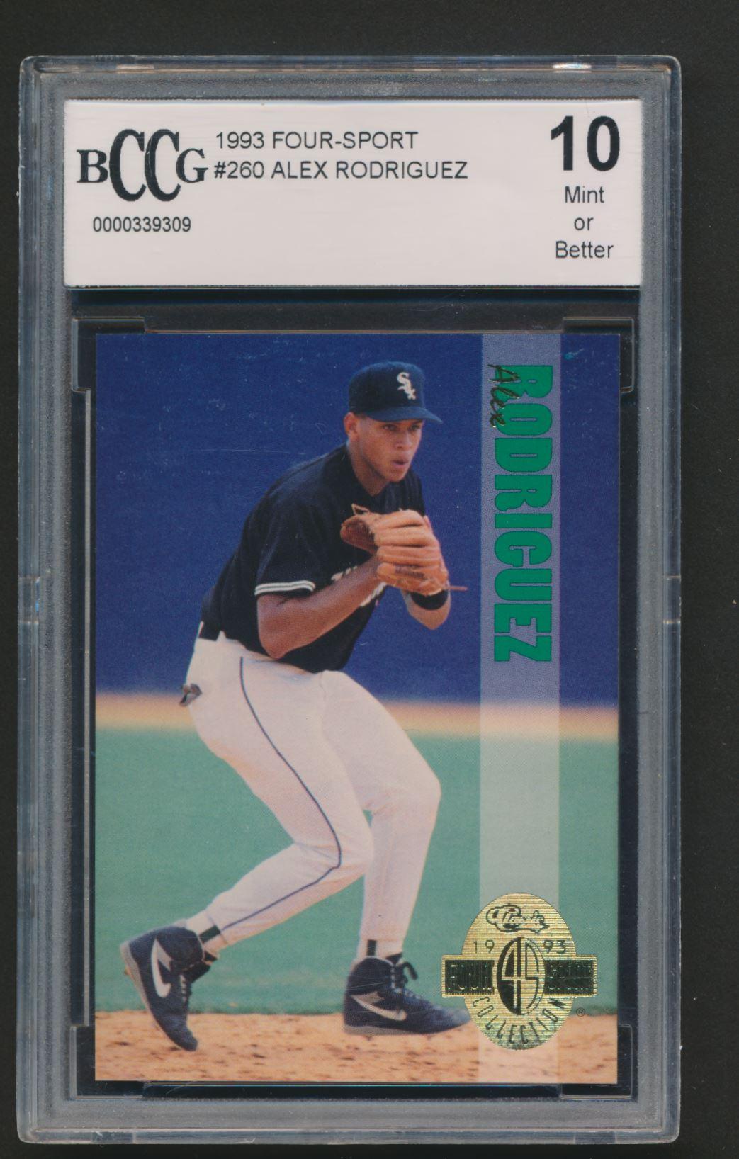 Alex Rodriguez 1993 Four-Sport #260 (BCCG 10) at PristineAuction.com Alex Rodriguez 1993 Four-Sport #260 (BCCG 10) at PristineAuction.com