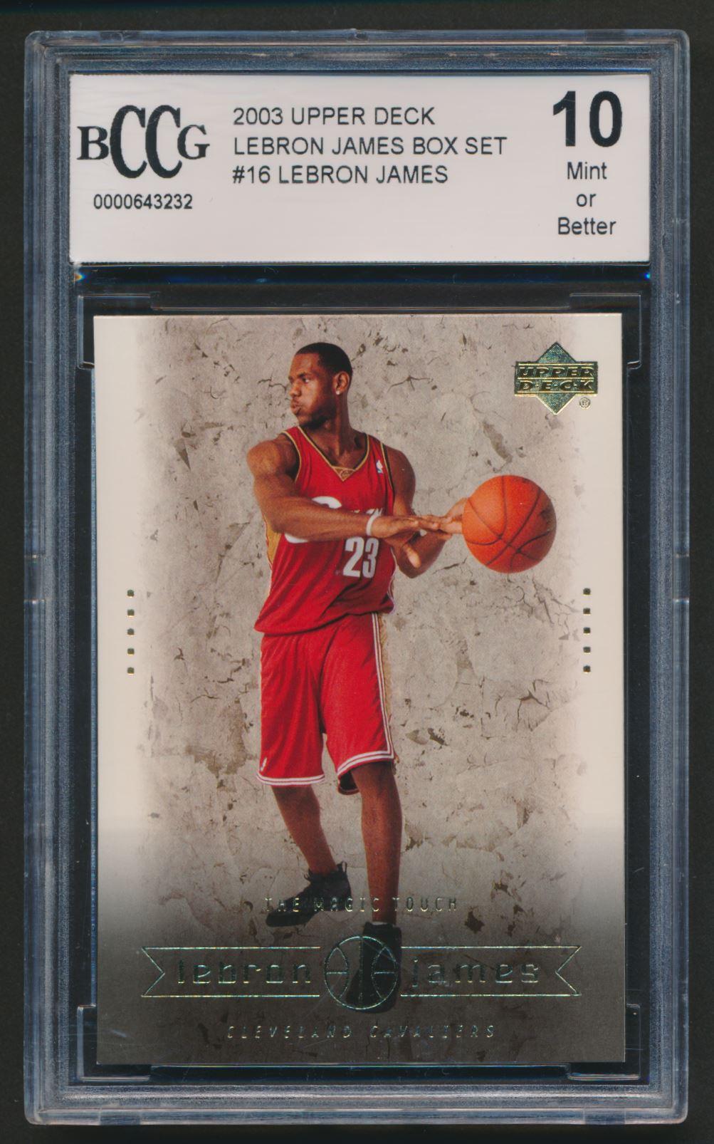 LeBron James 2003 Upper Deck LeBron James Box Set #16 (BCCG 10) at PristineAuction.com LeBron James 2003 Upper Deck LeBron James Box Set #16 (BCCG 10) at PristineAuction.com