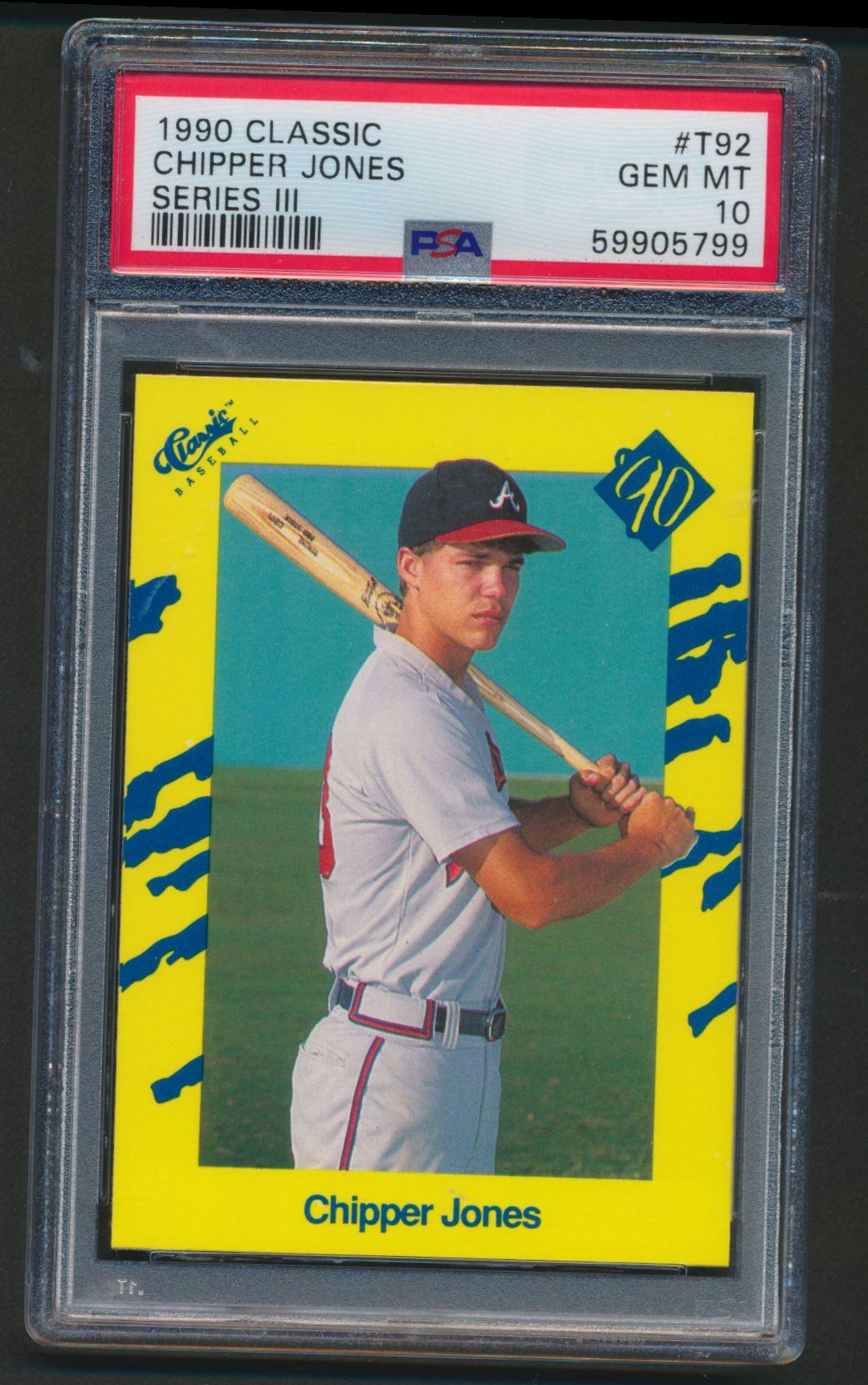 Chipper Jones 1990 Classic Series III #T92 (PSA 10) at PristineAuction.com Chipper Jones 1990 Classic Series III #T92 (PSA 10) at PristineAuction.com