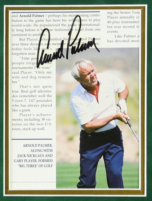 Arnold Palmer Signed "The King" Custom Framed Magazine Cut Display (Beckett) at PristineAuction.com Arnold Palmer Signed "The King" Custom Framed Magazine Cut Display (Beckett) at PristineAuction.com