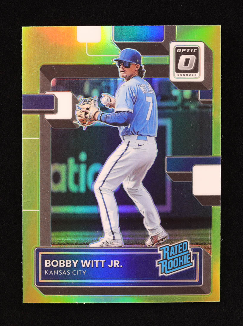 Bobby Witt Jr. 2022 Donruss Optic Lime Green #98 RC at PristineAuction.com Bobby Witt Jr. 2022 Donruss Optic Lime Green #98 RC at PristineAuction.com