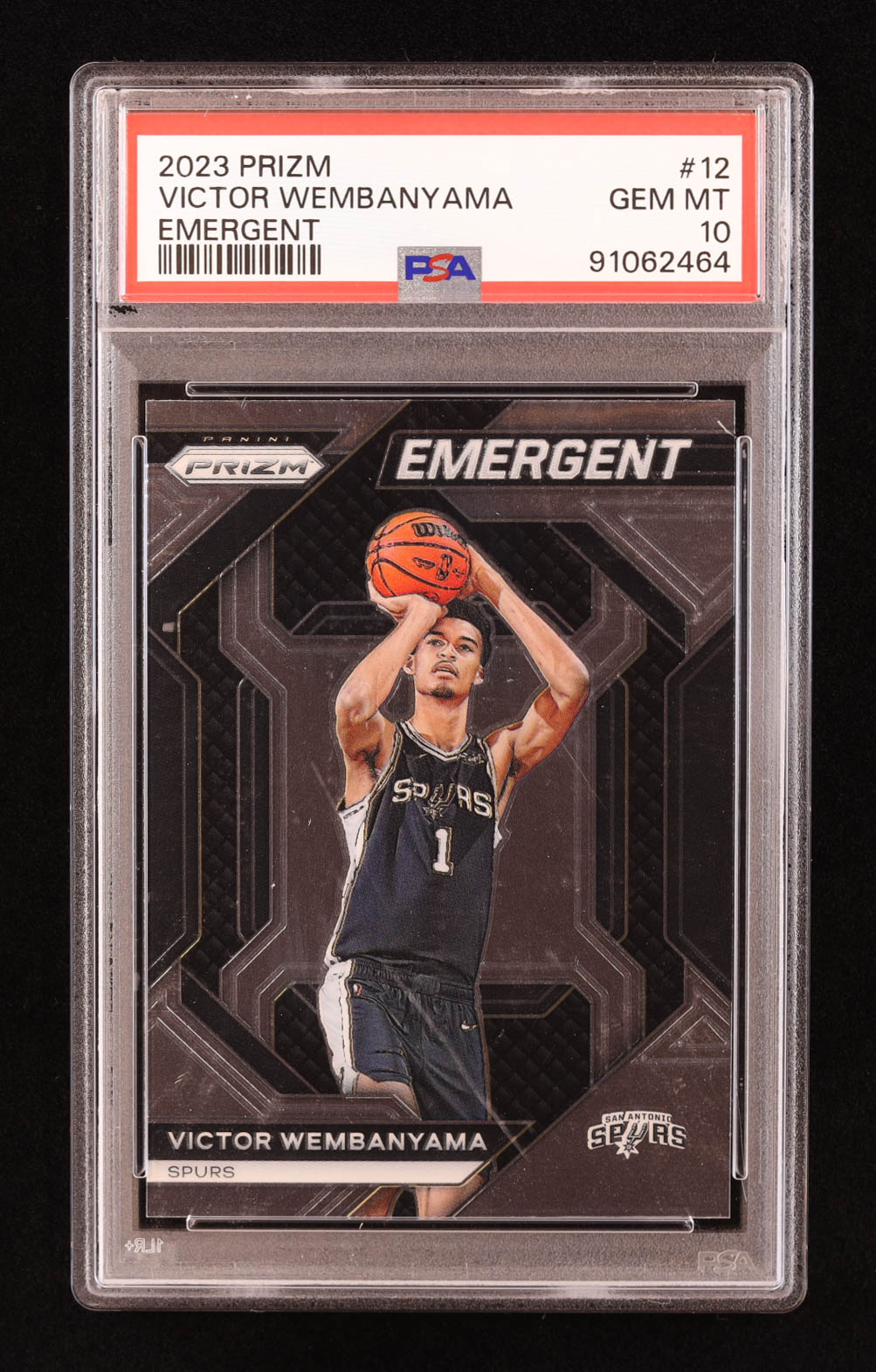 Victor Wembanyama 2023-24 Panini Prizm Emergent #12 RC (PSA 10) at PristineAuction.com Victor Wembanyama 2023-24 Panini Prizm Emergent #12 RC (PSA 10) at PristineAuction.com