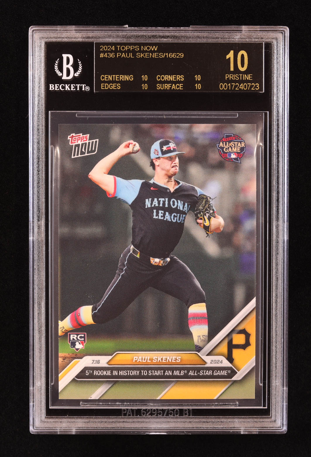 Paul Skenes 2024 Topps Now #436 RC (BGS Black Label 10) at PristineAuction.com Paul Skenes 2024 Topps Now #436 RC (BGS Black Label 10) at PristineAuction.com