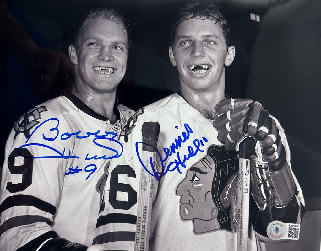 Bobby Hull & Dennis Hull Signed Blackhawks 8x10 Photo (Beckett) at PristineAuction.com Bobby Hull & Dennis Hull Signed Blackhawks 8x10 Photo (Beckett) at PristineAuction.com