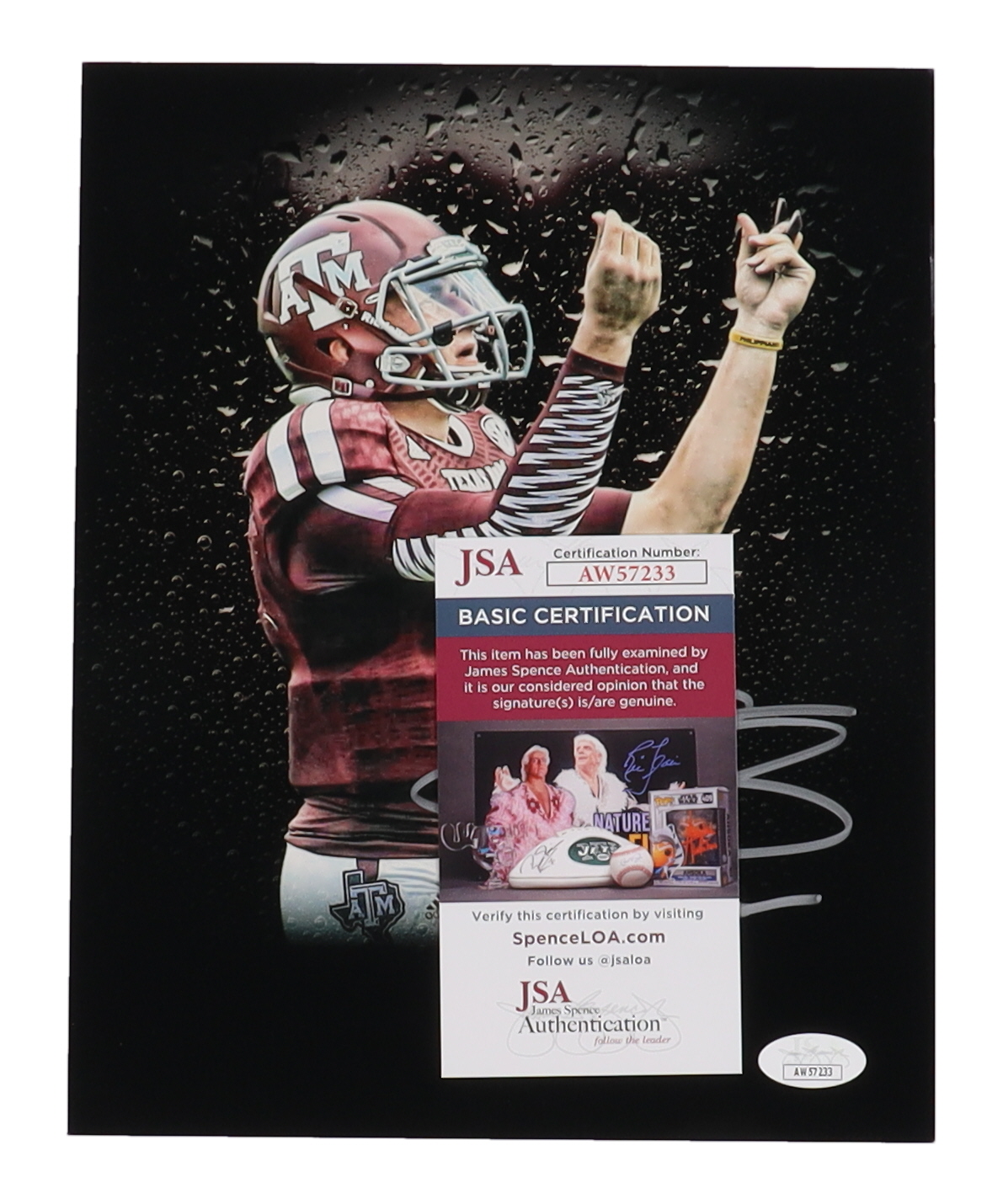 Johnny Manziel Signed Texas A&M Aggies 8x10 Photo Inscribed "'12 Hiesman" (JSA) at PristineAuction.com Johnny Manziel Signed Texas A&M Aggies 8x10 Photo Inscribed "'12 Hiesman" (JSA) at PristineAuction.com