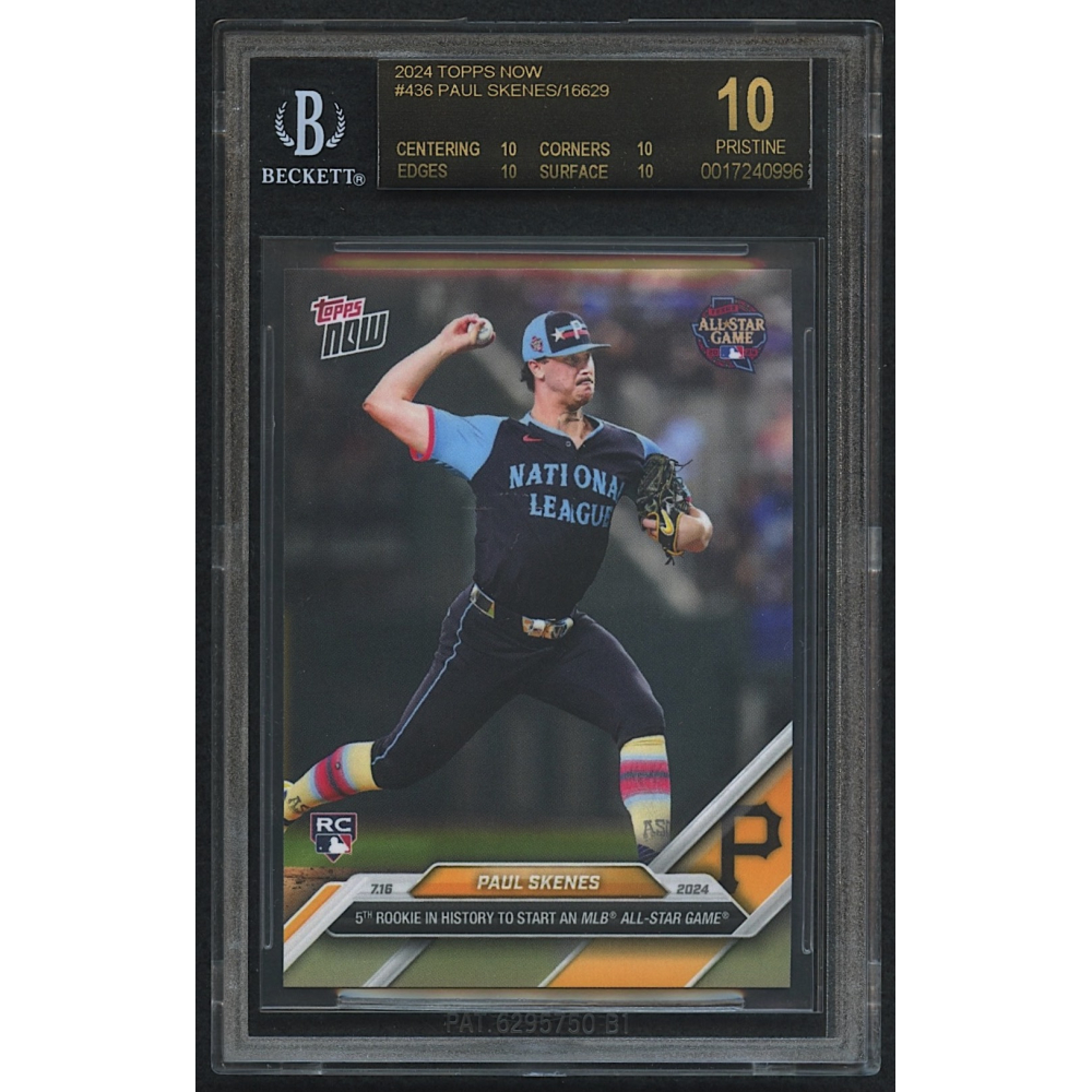 Paul Skenes 2024 Topps Now All-Star Game #436 RC (BGS Black Label 10 ...