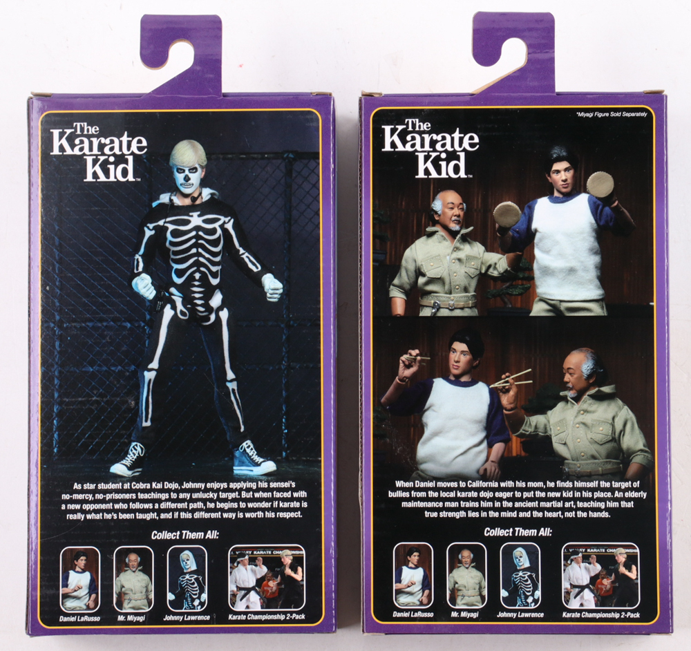 Ralph Macchio & William Zabka Signed "The Karate Kid" Daniel LaRusso & Johnny Lawrence NECA Action Figures Inscribed "Johnny" (JSA) at PristineAuction.com Ralph Macchio & William Zabka Signed "The Karate Kid" Daniel LaRusso & Johnny Lawrence NECA Action Figures Inscribed "Johnny" (JSA) at PristineAuction.com