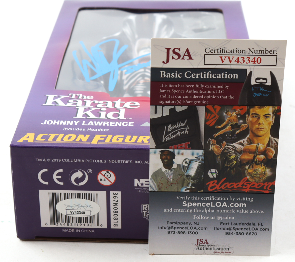 Ralph Macchio & William Zabka Signed "The Karate Kid" Daniel LaRusso & Johnny Lawrence NECA Action Figures Inscribed "Johnny" (JSA) at PristineAuction.com Ralph Macchio & William Zabka Signed "The Karate Kid" Daniel LaRusso & Johnny Lawrence NECA Action Figures Inscribed "Johnny" (JSA) at PristineAuction.com