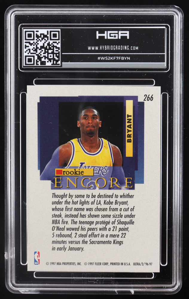 Kobe Bryant 1996-97 Ultra #266 RE RC (HGA 8.5) | Pristine Auction