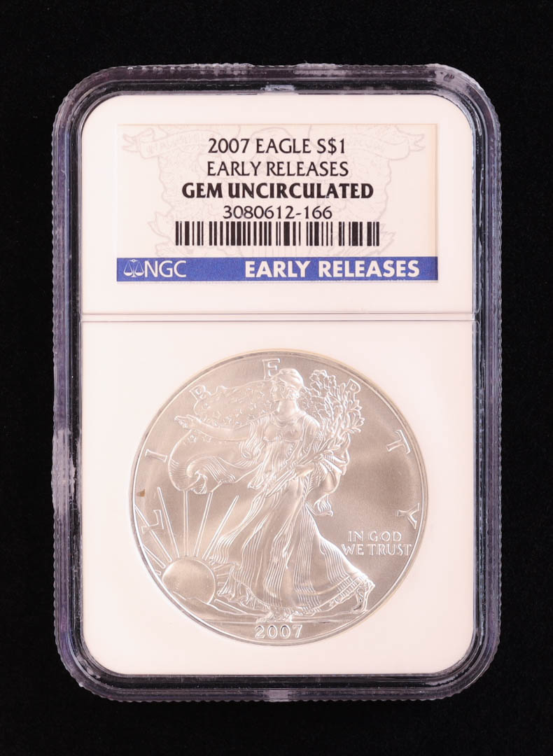 2007 American Silver Eagle - Early Releases (NGC Gem Uncirculated) at PristineAuction.com 2007 American Silver Eagle - Early Releases (NGC Gem Uncirculated) at PristineAuction.com