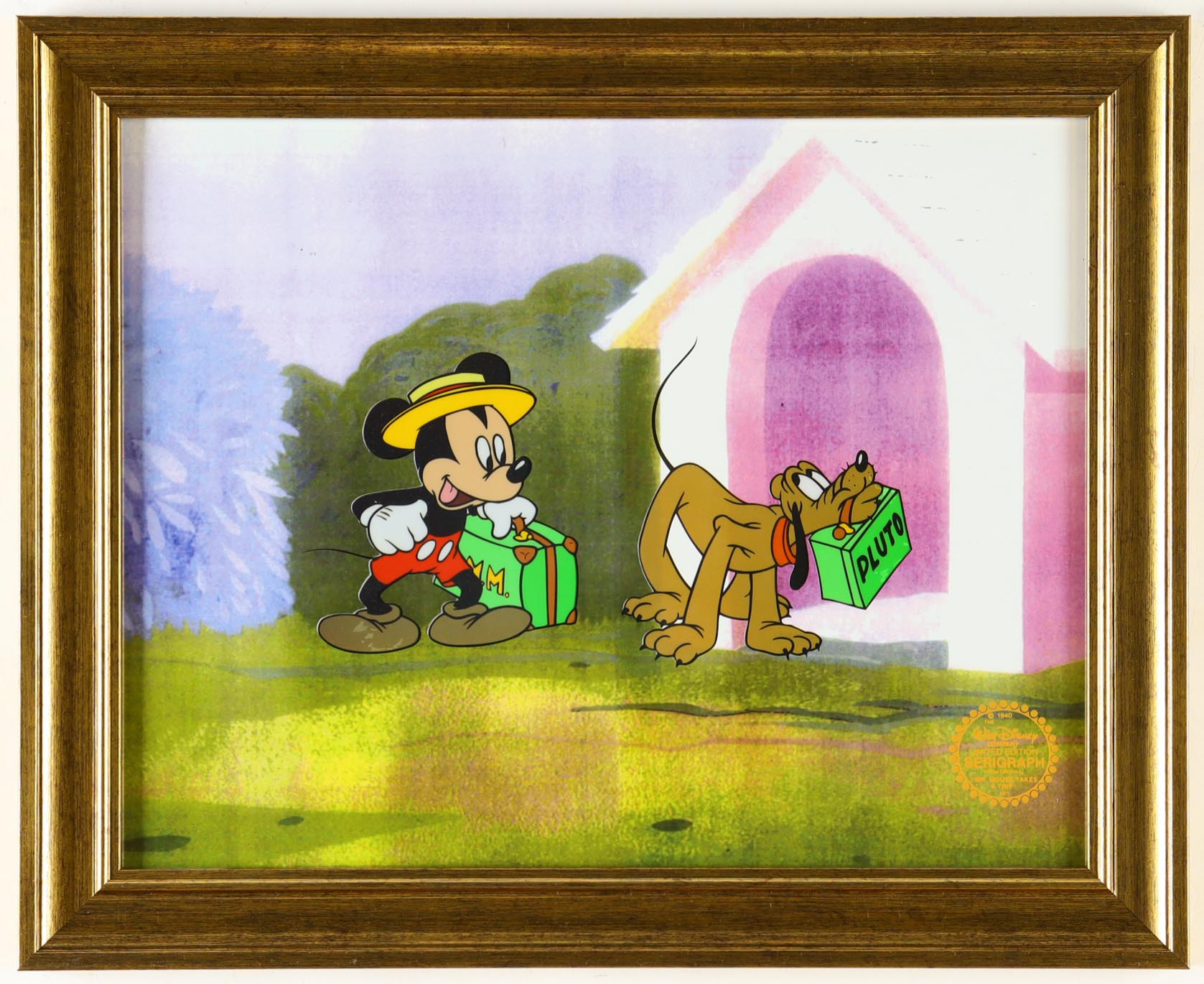 Walt Disney "Mr. Mouse Takes A Trip" LE Custom Framed Two-Piece Animation Serigraph Cel at PristineAuction.com Walt Disney "Mr. Mouse Takes A Trip" LE Custom Framed Two-Piece Animation Serigraph Cel at PristineAuction.com