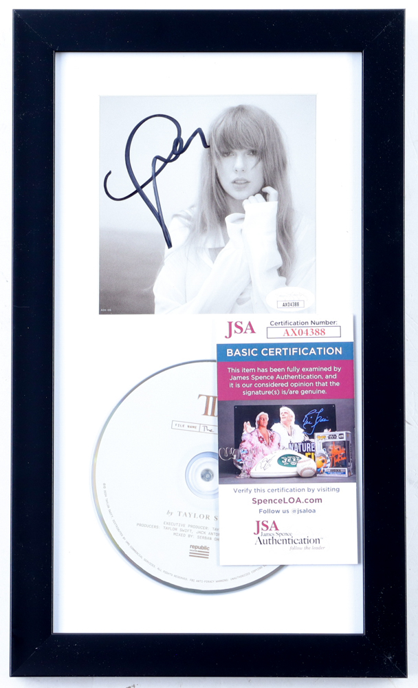 Taylor Swift Signed Custom Framed "The Tortured Poets Department" CD Album Cover Display (JSA) at PristineAuction.com Taylor Swift Signed Custom Framed "The Tortured Poets Department" CD Album Cover Display (JSA) at PristineAuction.com
