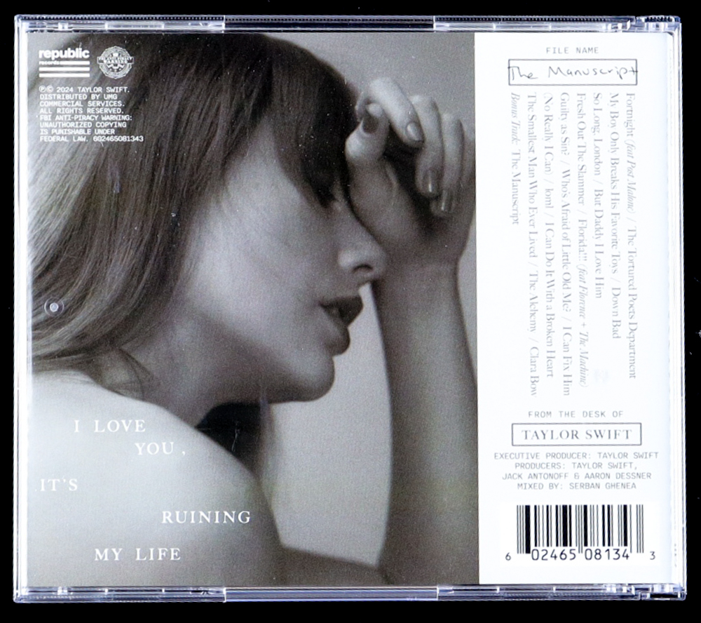 Taylor Swift Signed Custom Framed "The Tortured Poets Department" CD Album Cover Display (JSA) at PristineAuction.com Taylor Swift Signed Custom Framed "The Tortured Poets Department" CD Album Cover Display (JSA) at PristineAuction.com