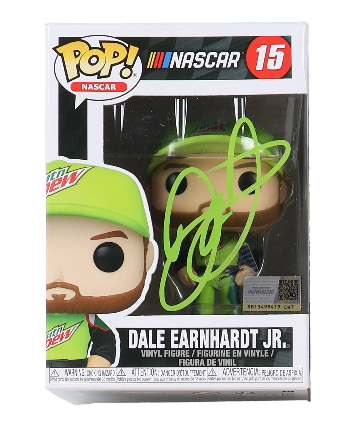 Dale Earnhardt Jr. Signed "NASCAR" #15 Dale Earnhardt Jr. Funko Pop! Vinyl Figure (Jr Motorsports) at PristineAuction.com Dale Earnhardt Jr. Signed "NASCAR" #15 Dale Earnhardt Jr. Funko Pop! Vinyl Figure (Jr Motorsports) at PristineAuction.com